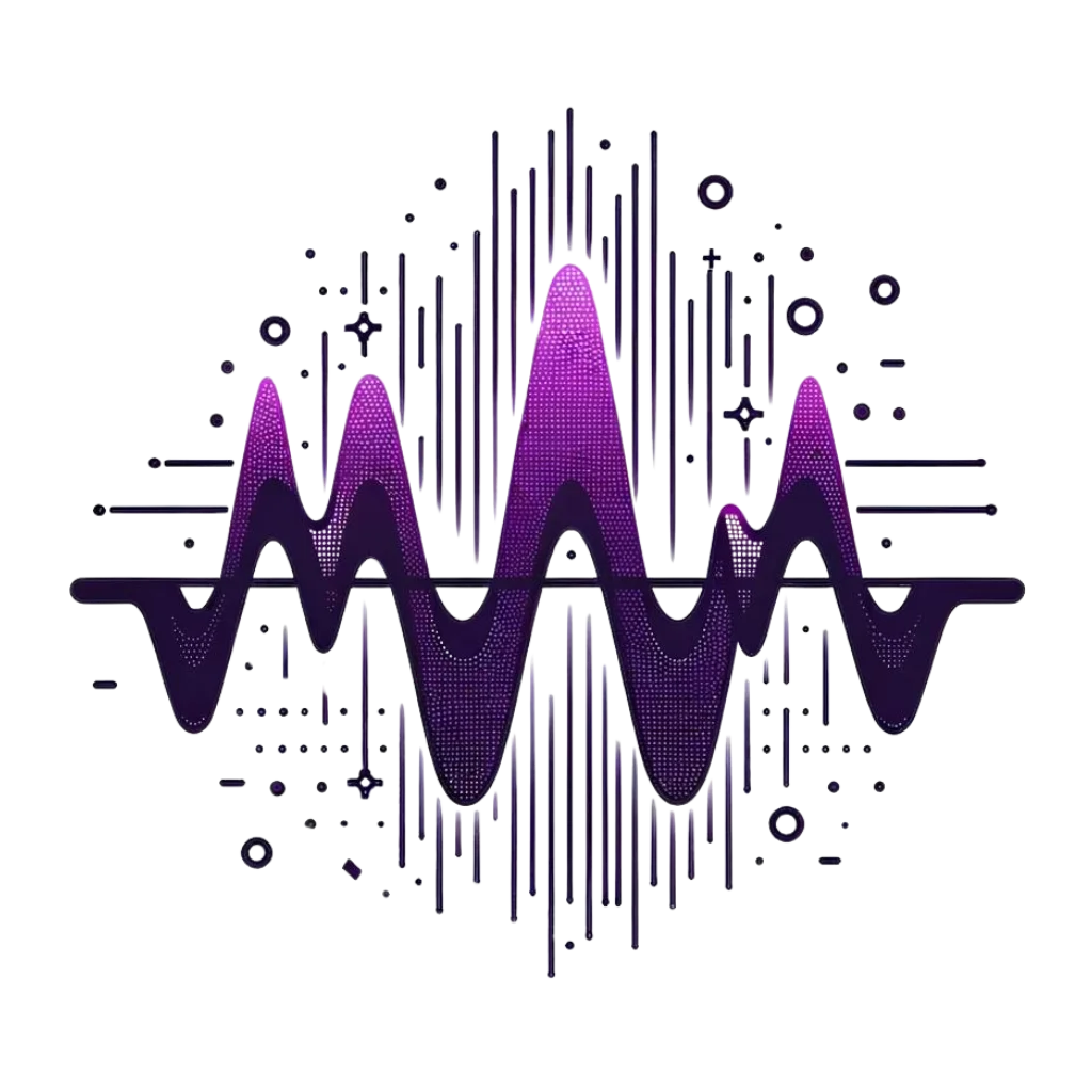 Purple soundwaves